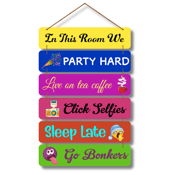 "Party Rules" Wall Hanging