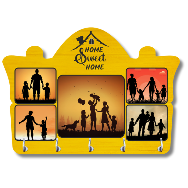 Home Sweet Home Family Theme Wooden Key Holder - ICraft asia