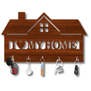 I ❤️ My Home Wooden Key Holder