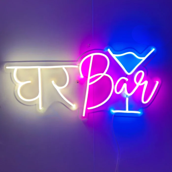 Ghar Bar Neon Light Sign