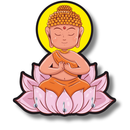Cute Buddha on Lotus Wooden Wall Key Holder - ICraft asia
