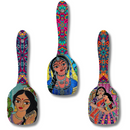 olk Art Women Wooden Spoon Wall Hanging