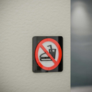 Outside Food Not Allowed - Layered 3D Prohibition Sign