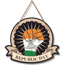 Happy Republic Day Wooden Wall Hanging