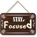 Stay Focused Wooden Wall Hanging