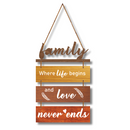 Family Love Wooden Wall Hanging