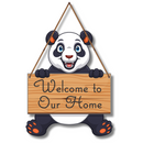 Panda White Beautiful Wooden Wall Hanging - ICraft asia