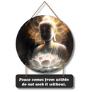 Buddha Peace Quote Wooden Wall Hanging