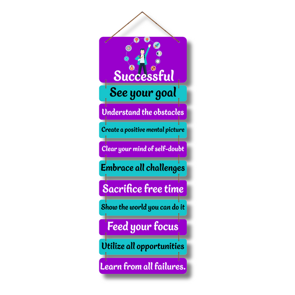 "Successful" wooden wall hanging