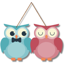 Owl Love Birds Wall Hanging