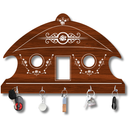 Elegant Wooden House Design Key Holder