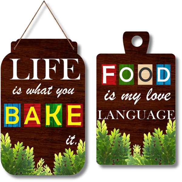 "Kitchen Plaque Quotes" Wall Hanging