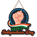 Happy Independence Day Wooden Wall Hanging