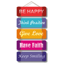 "Be Positive" Decorative Wooden Wall Hanging - ICraft asia