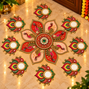 Royal Peacock Feather Rangoli Set