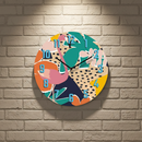 Palm Parade Birch Clock