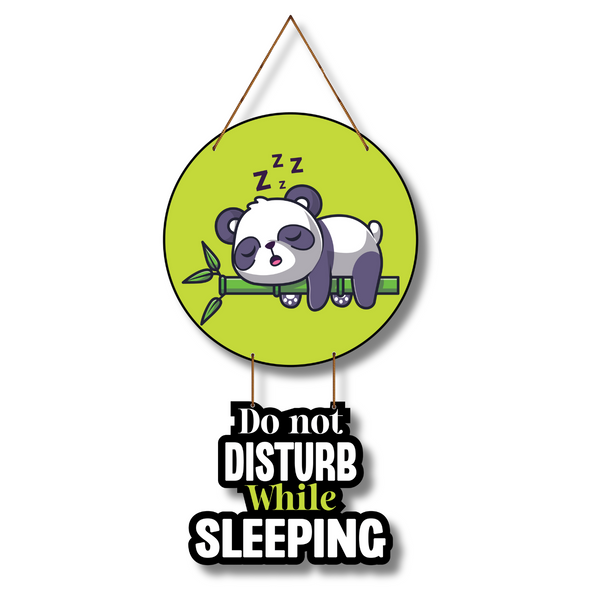 “Do Not Disturb While Sleeping” Panda Wall Hanging