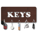 Classic Wooden "KEYS" Wall Key Holder