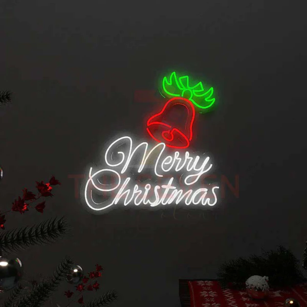 Bell Merry Christmas LED Neon Sign