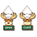Cute Reindeer Open-Close Signboard