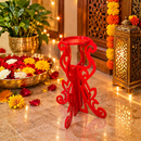 Red Acrylic Diya Stand