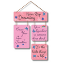 "Never Stop Dreaming" wooden wall hanging - ICraft asia