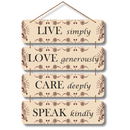 Live Simply Wooden Wall Hanging