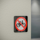 No Cycling Allowed - Layered 3D Prohibition Sign