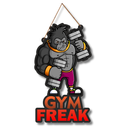 Gym Freak Cartoon Wooden Wall Hanging