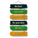 We Don't Grow When Things Are Easy Wooden Wall Hanging