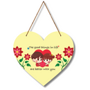 Heart Shape Love Wooden Wall Hanging