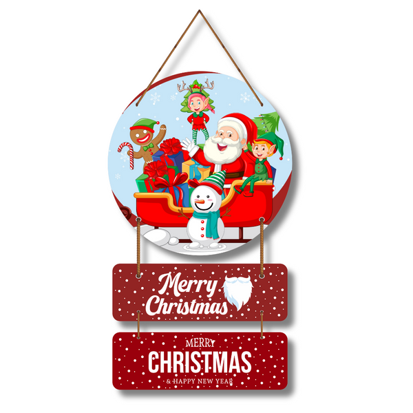 Festive Christmas Santa Wall Hanging