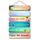 "Garden Rules" Wooden Wall Hanging - ICraft asia