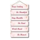 Keep Smiling Wooden Wall Hanging