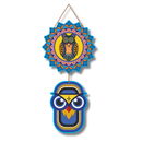 Owl Evilo Eye Wooden Wall hanging