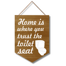 "Trust Toilet" wooden wall hanging - ICraft asia