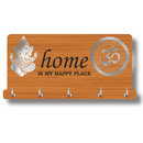 Wooden Ganesh & Om/Swastik Key Holder - ICraft asia