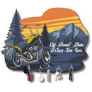 Motorcycle Adventure Wooden Key Holder