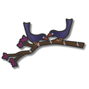 Love Birds Wooden Key Holder