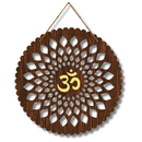 Om mandala wooden wall hanging