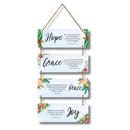 Hope, Grace, Peace & Joy Scripture Wall Hanging