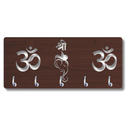 Om & Shree Ganesh Wooden Wall Key Holder