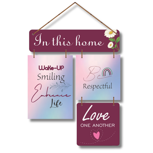 "In This Home Wake Up" Wall Hanging