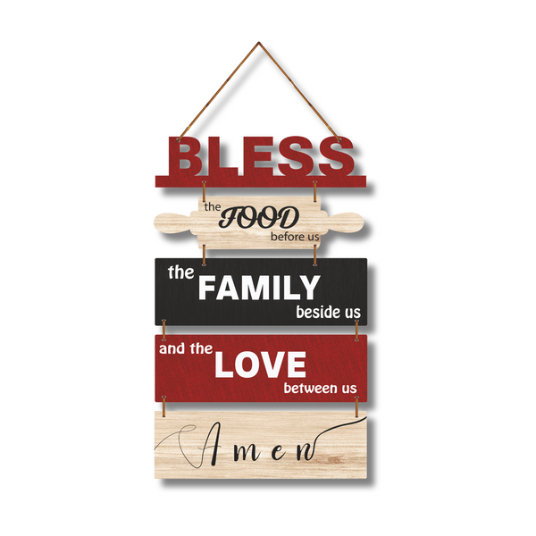 “Bless the Food, Family, and Love”-Wall Hanging