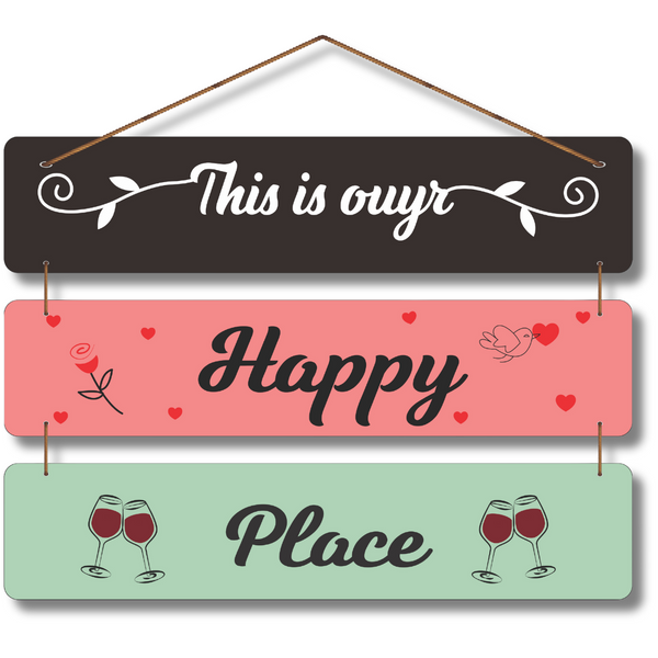 "This Is Our Happy Place" wall hanging