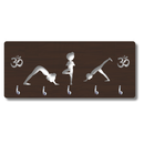 Yoga Postures Wooden Key Holder