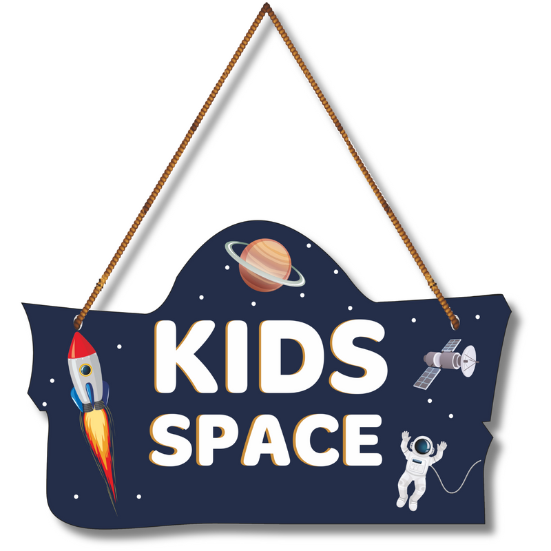 "Blast Off to Fun – Kids Space Zone" Wall Hanging