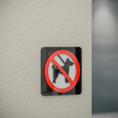 No Pets Allowed - Layered 3D Prohibition Sign