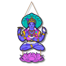Louts Vishnu Wooden Wall Hanging