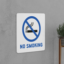 No Smoking Blue Sign